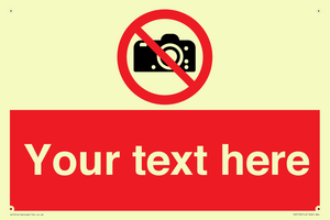 Custom No photography Sign